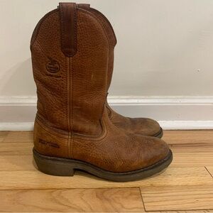 Georgia Boots Mens Leather Wellington Brown Leather Farm & Ranch Comfort Core 8M